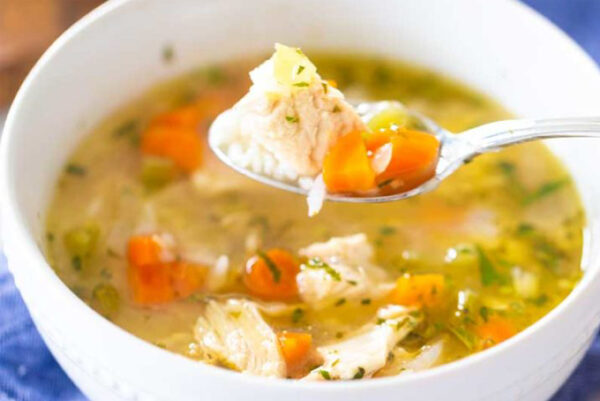 Sliced Chicken Vegetable Soup